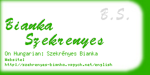 bianka szekrenyes business card